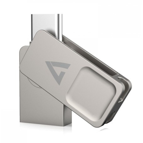 V7 VF3128GTC unità flash USB 128 GB USB Type-A / USB Type-C 3.2 Gen 1 (3.1 Gen 1) Argento (VF3128GTC)