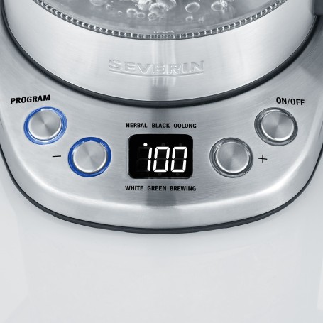 Severin WK 3473 bollitore elettrico 1 L 2200 W Acciaio inossidabile, Trasparente (WK 3473) (WK3473)