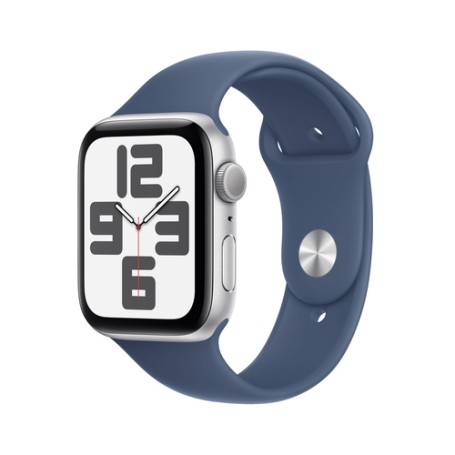 Watch SE (silber, Aluminium, 44 mm, Sportarmband Denim M/L) (MXER3QF/A)