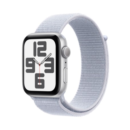 Watch SE (silber, Aluminium, 44 mm, Sport Loop blaue Wolke) (MXET3QF/A)