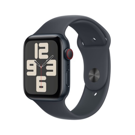 Watch SE (schwarz, Aluminium, 44 mm, Sportarmband Mitternacht M/L, Cellular) (MXGM3QF/A)