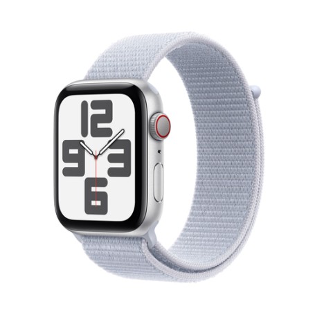 Watch SE (silber, Aluminium, 44 mm, Sport Loop blaue Wolke, Cellular) (MXGR3QF/A)