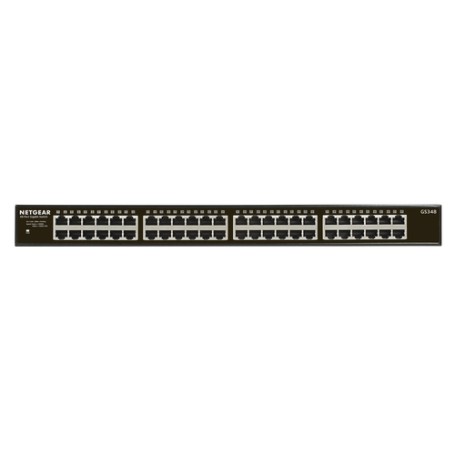 NETGEAR GS348 Non gestito Gigabit Ethernet (10/100/1000) 1U Nero (GS348-100EUS)
