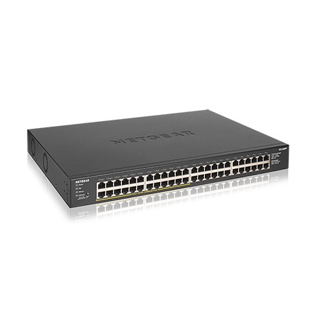 NETGEAR GS348PP Non gestito Gigabit Ethernet (10/100/1000) Supporto Power over Ethernet (PoE) Nero (GS348PP-100EUS)