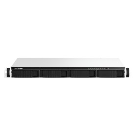 QNAP TS-464eU NAS Rack (1U) Intel® Celeron® N5095 8 GB DDR4 0 TB QNAP Turbo System Alluminio, Nero (TS-464eU-8G)