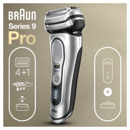Braun Series 9 Pro 81744531 rasoio elettrico Trimmer Argento (4210201372578)