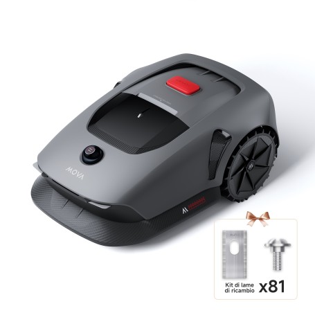 MOVA Tech M600 KIT tagliaerba Tagliaerba robotizzato Batteria Nero, Grigio, Rosso (M600 Kit)