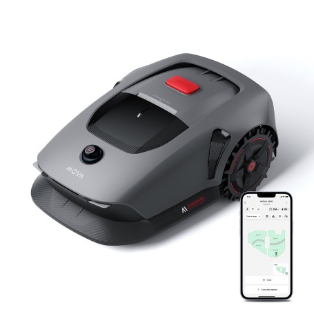 MOVA Tech M1000 tagliaerba Tagliaerba robotizzato Batteria Nero, Grigio, Rosso