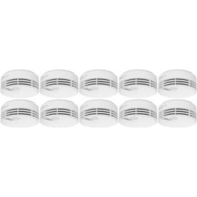 Hekatron Rauchwarnmelder 10er Set inkl. 10 Jahres-Batterie batteriebetrieben (4260432550092)