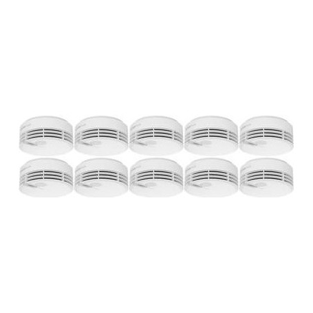 Hekatron Rauchwarnmelder 10er Set inkl. 10 Jahres-Batterie batteriebetrieben (4260432550092)