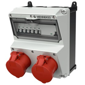 MENNEKES 920023 presa energia Nero, Rosso, Bianco