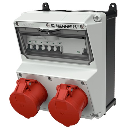 MENNEKES 920023 presa energia Nero, Rosso, Bianco