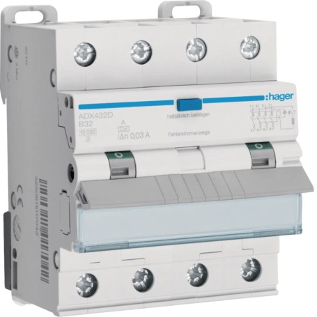 Hager ADX432D interruttore automatico Interruttore in miniatura 4 2 modulo/moduli