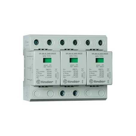Finder 7P.03.8.260.1025 Überspannungsschutzableiter Typ 1/2 Serie 7P IP20 (7P.03.8.260.1025)
