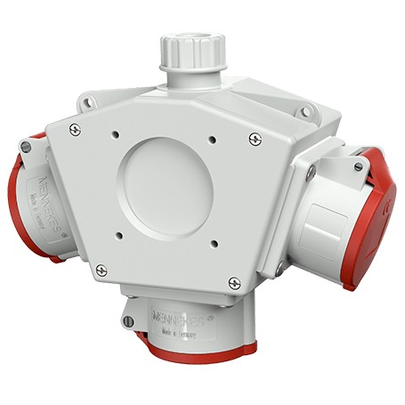 MENNEKES 92917 presa energia Tipo F Rosso, Bianco