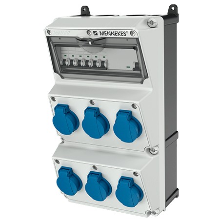 MENNEKES 930001 presa energia Tipo F Nero, Blu, Bianco
