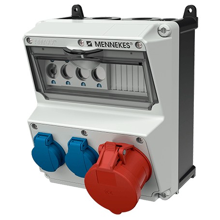 MENNEKES 920010 presa energia Tipo F Blu, Rosso, Bianco