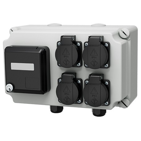 MENNEKES 25748 presa energia Tipo F Nero, Grigio
