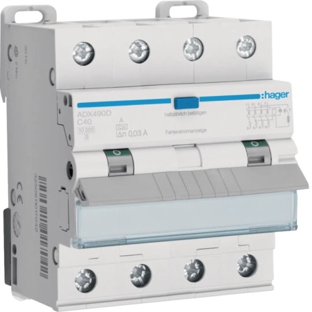 Hager ADX490D interruttore automatico Interruttore in miniatura 4 4 modulo/moduli