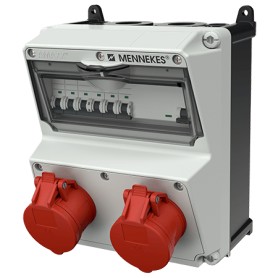 MENNEKES 920019 presa energia CEE 7/3 Nero, Rosso, Bianco