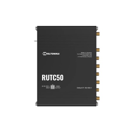 Teltonika RUTC50 router wireless Gigabit Ethernet Dual-band (2.4 GHz/5 GHz) 5G Nero (RUTC5020B000)