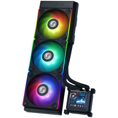 Lian Li HydroShift LCD 360RGB Case per computer Raffreddatore di liquidi tutto in uno 12 cm Nero (HSLCD36RB)