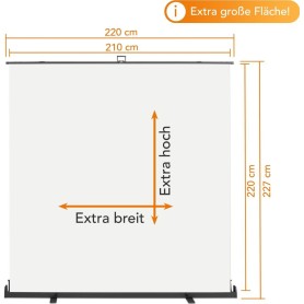 Walimex pro Roll-up Panel Hintergrund weiß 210x220 (1023210)