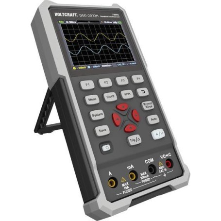VOLTCRAFT DSO-2072H Hand-Oszilloskop (Scope-Meter) 70 MHz 2-Kanal 250 MSa/s 8 kpts 8 Bit Handgerät 1 St. (VC-11901280)