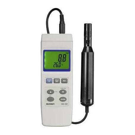 VOLTCRAFT DO-101 Sauerstoff-Messgerät 0 - 20 mg/l Wechselbare Elektrode, mit Temperaturmessfunktion (VC-8341620)