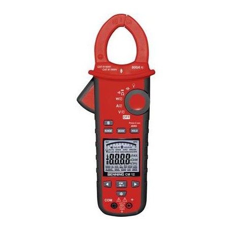 Benning CM 12 Stromzange CAT IV 600 V Anzeige (Counts): 9999 (044680)