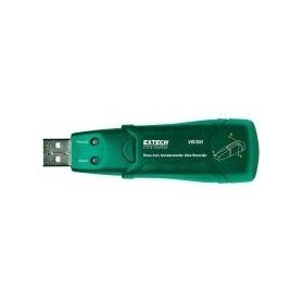 EXTECH VB300 3-Achsen-Beschleunigungsmesser Datenlogger für Beschleunigungskräfte, Stöße und Vibrati (VB300)