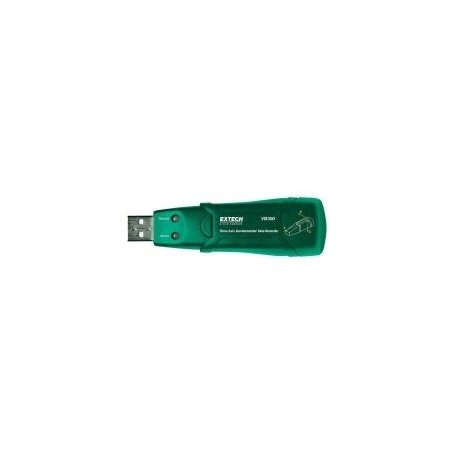 EXTECH VB300 3-Achsen-Beschleunigungsmesser Datenlogger für Beschleunigungskräfte, Stöße und Vibrati (VB300)