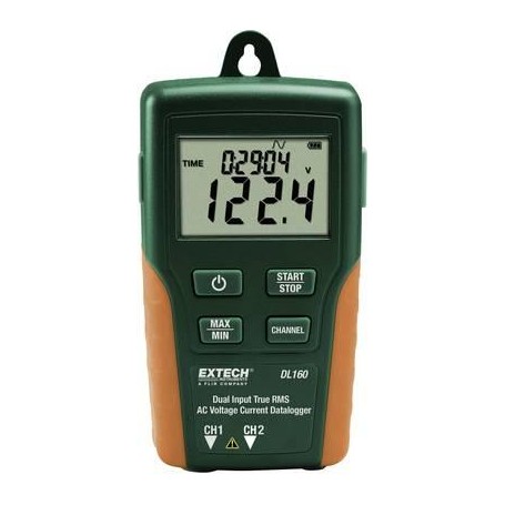 EXTECH DL160 V/AC - A/AC-Dual TrueRMS-Datenlogger, 2-Kanal, 10 - 600 V/AC, 10 - 200 A/AC, CAT III 60 (DL160)