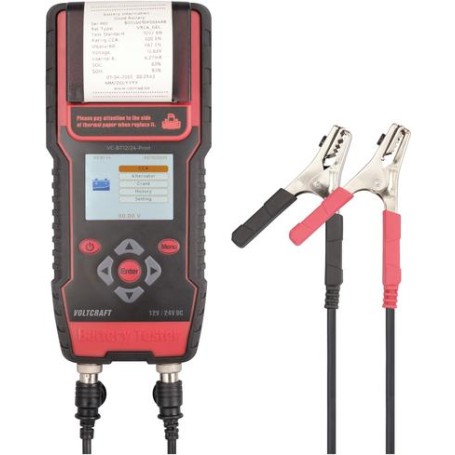 VOLTCRAFT VC-BT12/24-Print Kfz-Batterietester 12 V, 24 V Batterieprüfung 243 mm x 110 mm x 59 mm (VC-13967340)