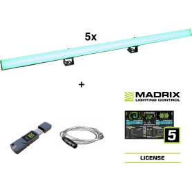 EUROLITE Set 5x LED PR-100/32 Pixel DMX Rail + Madrix Software (20000909)
