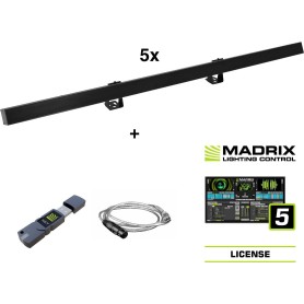 EUROLITE Set 5x LED PR-100/32 Pixel DMX Rail sw + Madrix Software (20000908)