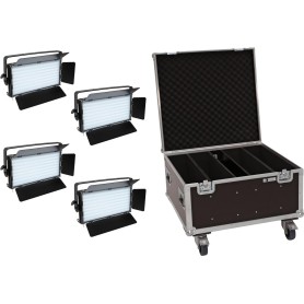 EUROLITE Set 4x LED PLL-480 QCL Panel + Case (20000899)