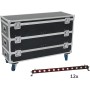EUROLITE Set 12x LED BAR-12 QCL RGB+UV Leiste + Case mit Rollen (20000891)