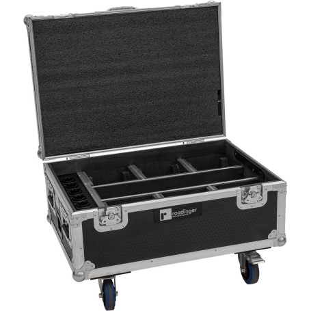 ROADINGER Flightcase 6x AKKU IP TL-3 QCL Trusslight CRMX mit Ladefunktion und Rollen (31005250)