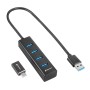 Sharkoon 4044951037582 hub di interfaccia USB 3.2 Gen 1 (3.1 Gen 1) Type-C 5000 Mbit/s Nero (4044951037582)