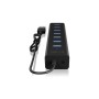 ICY BOX IB-HUB1700-U3 USB 3.2 Gen 1 (3.1 Gen 1) Type-A 5000 Mbit/s Nero (60819)