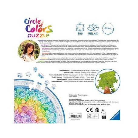 Puzzle Circle of Colors Rainbow Cake (Teile: 500) (17349)