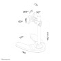 Neomounts by Newstar FPMA-D700 supporto da tavolo per Tv a schermo piatto 76,2 cm (30") Libera installazione Nero (FPMA-D700)