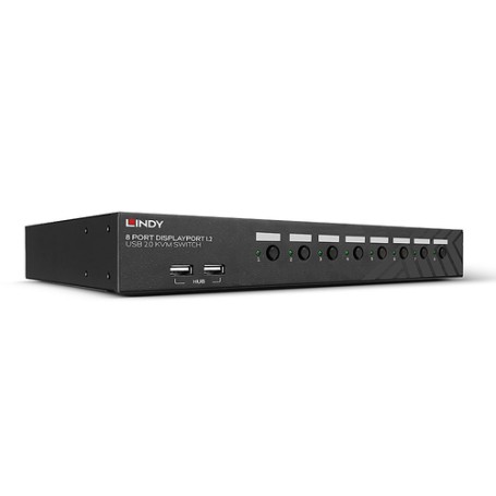 Lindy 39540 switch per keyboard-video-mouse (kvm) Montaggio rack Nero (39540)