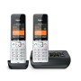 Gigaset COMFORT 500A duo Telefono analogico/DECT Identificatore di chiamata Nero, Argento (L36852-H3023-B101)