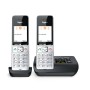 Gigaset COMFORT 500A duo Telefono analogico/DECT Identificatore di chiamata Nero, Argento (L36852-H3023-B101)