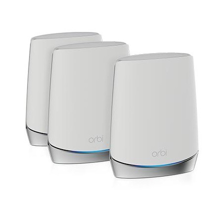 Netgear Orbi WiFi 6 router wireless Gigabit Ethernet Banda tripla (2.4 GHz/5 GHz/5 GHz) Acciaio inossidabile, Bi (RBK753-100EUS)
