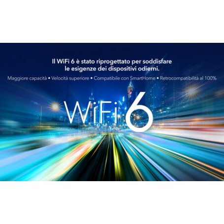 Netgear Orbi WiFi6 router wireless Gigabit Ethernet Banda tripla (2.4 GHz/5 GHz/5 GHz) Acciaio inossidabile, Bia (RBK752-100EUS)