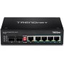 Trendnet TI-PG62 switch di rete Non gestito Gigabit Ethernet (10/100/1000) Supporto Power over Ethernet (PoE) Nero (TI-PG62)