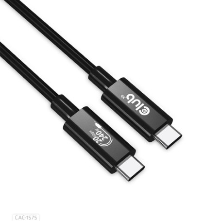 CLUB3D CAC-1575 cavo USB 2 m USB4 Gen 2x2 USB C Nero (CAC-1575)